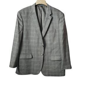 Jos A Bank 1905 Wool Spandex Jacket Blazer 48R Prince of Wales check